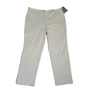 NWT Shaquille O'Neal Men's XLG Big and Tall 46X32 Grey/Blue Stretch Suit Pants